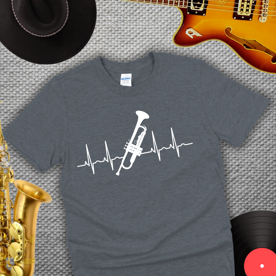 Trumpet Player Heartbeat T-Shirt