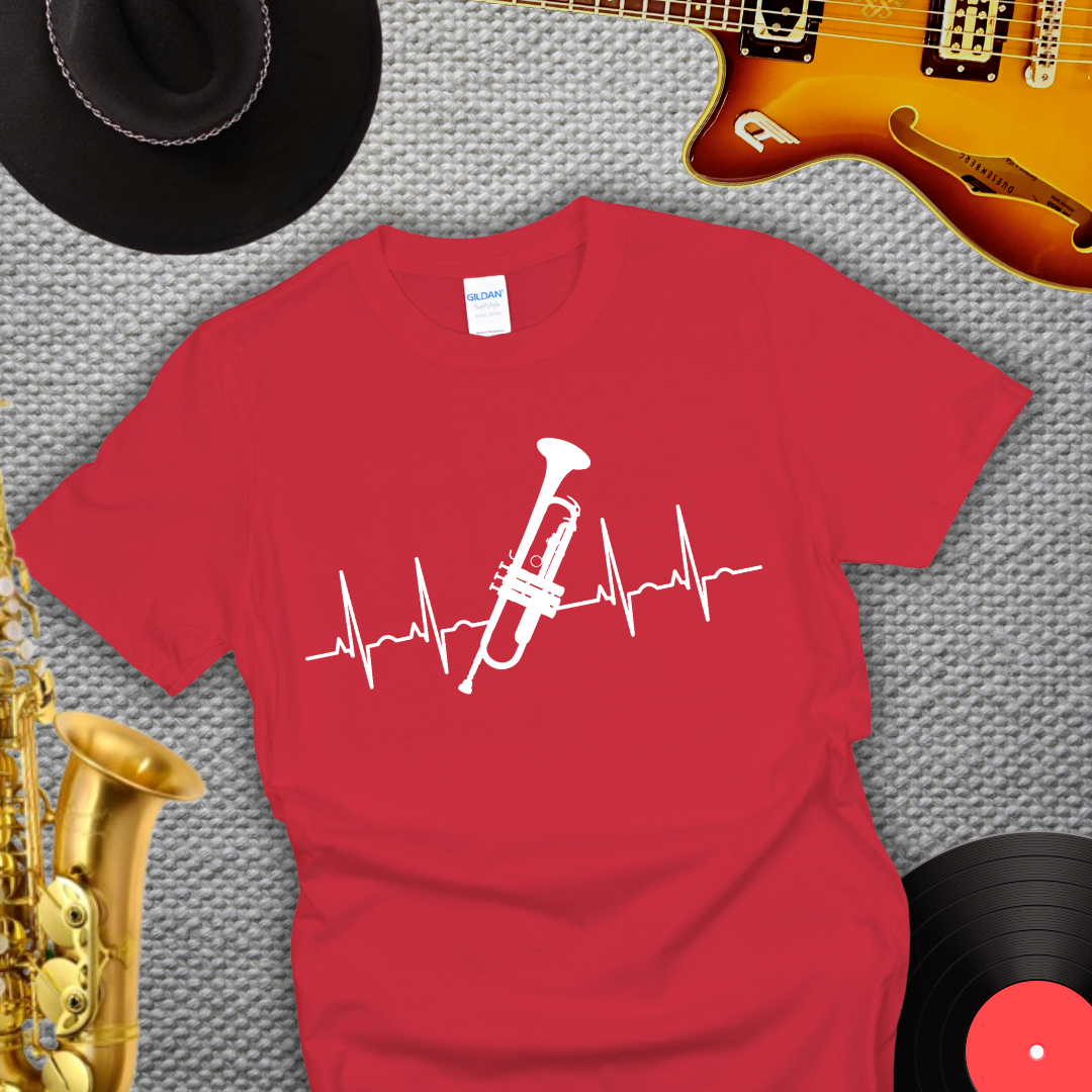 Trumpet Player Heartbeat T-Shirt