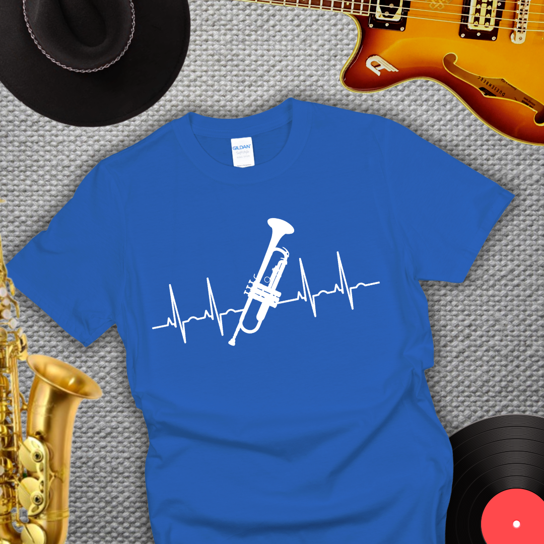 Trumpet Player Heartbeat T-Shirt