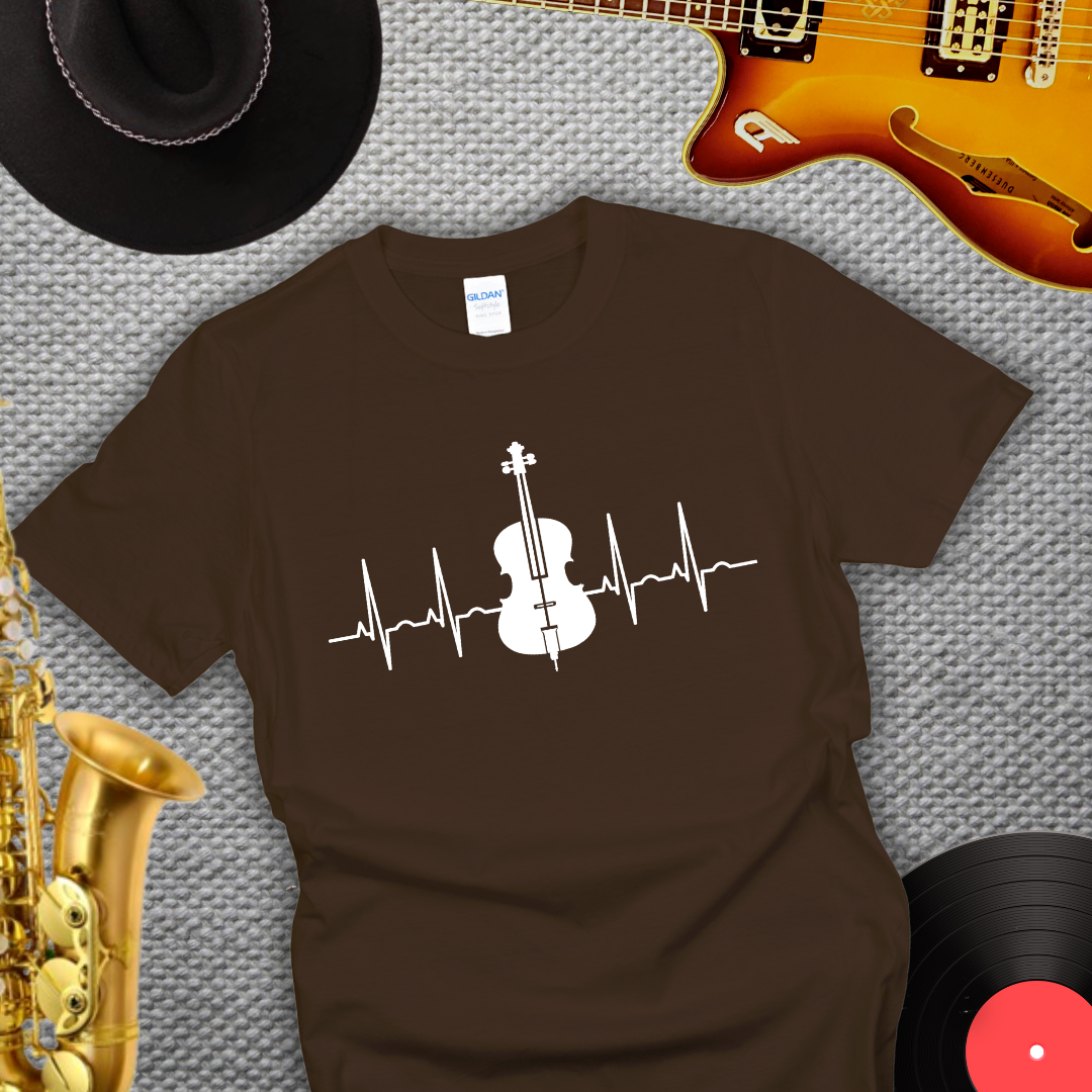 Cello Player Heartbeat T-Shirt