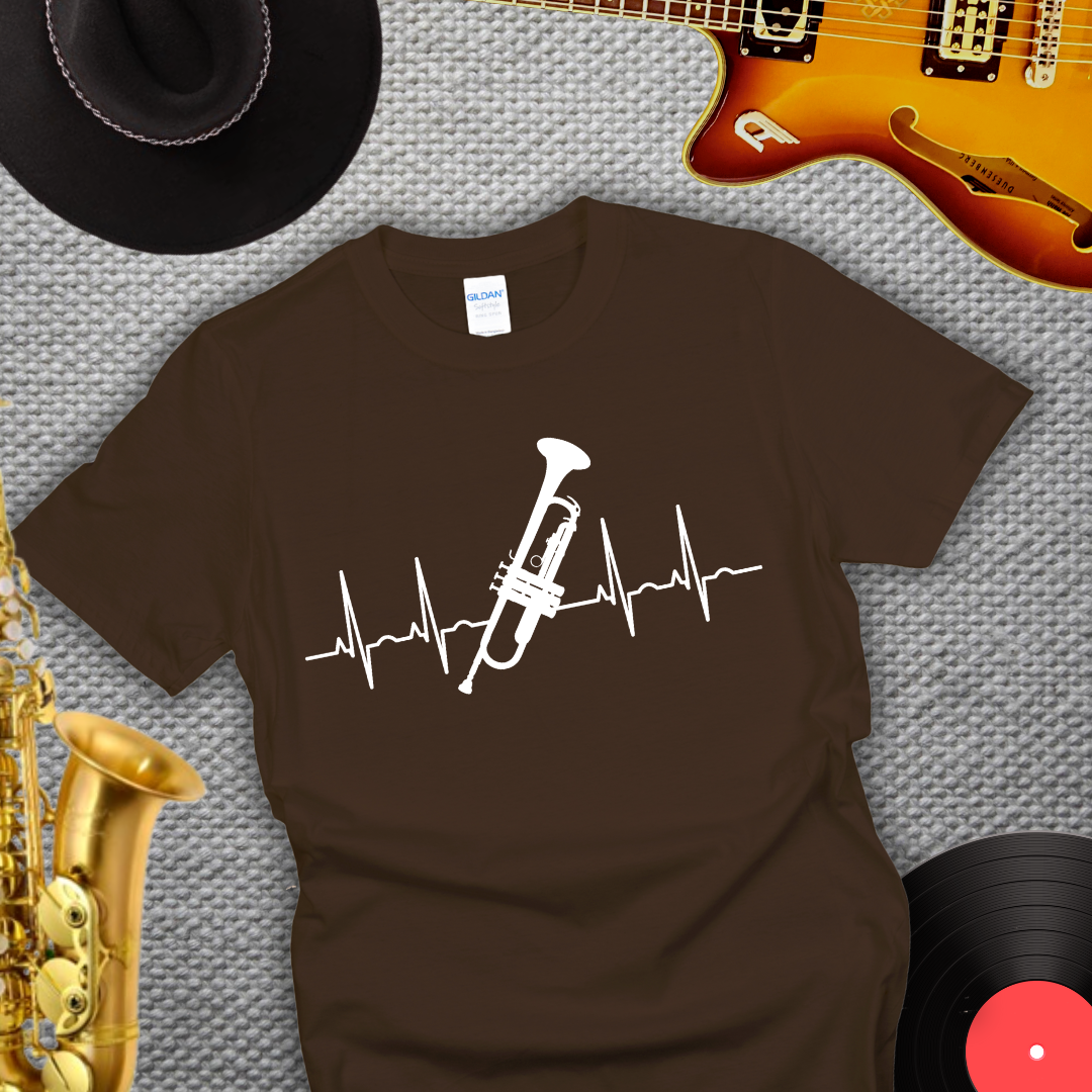 Trumpet Player Heartbeat T-Shirt