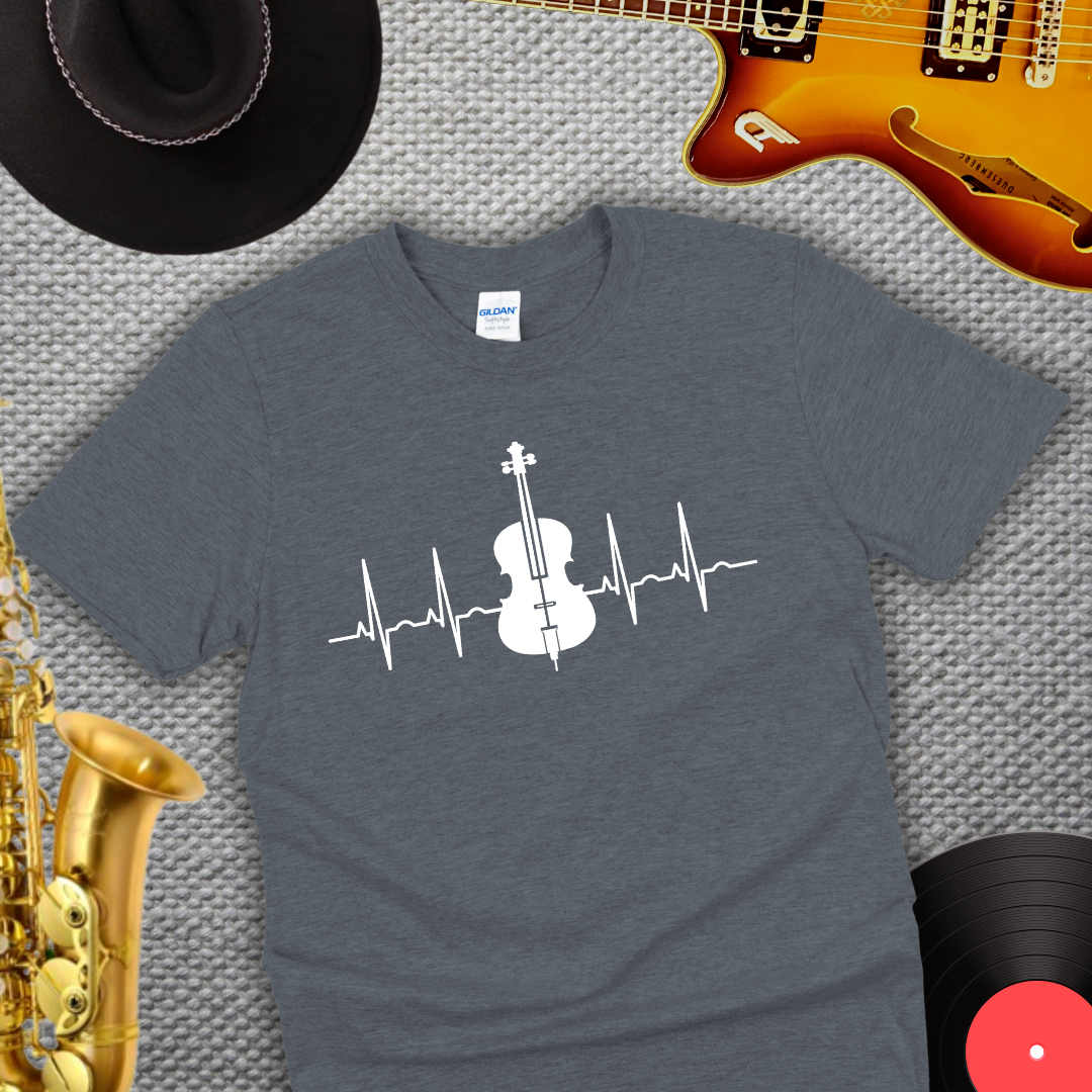 Cello Player Heartbeat T-Shirt