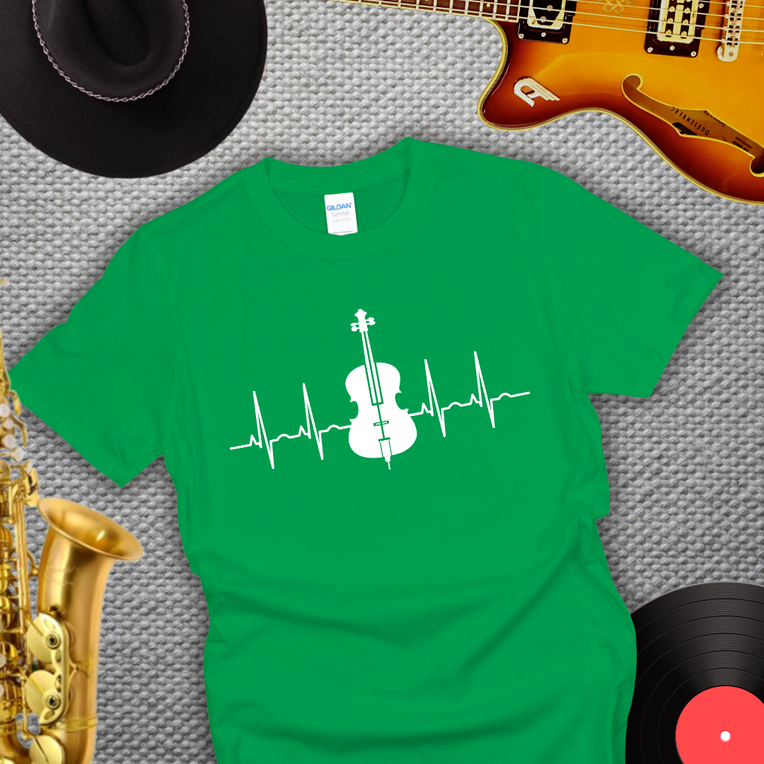 Cello Player Heartbeat T-Shirt