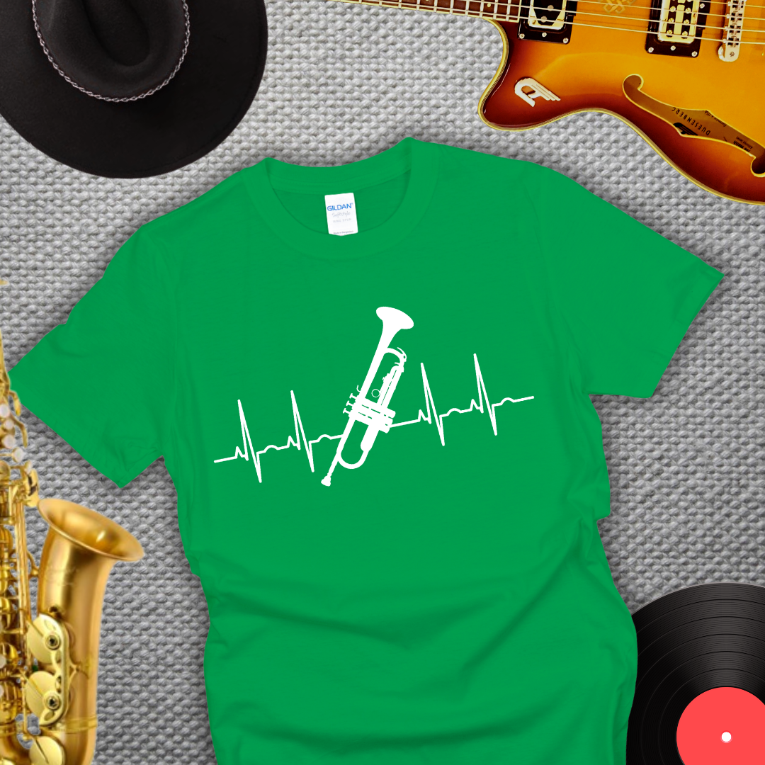 Trumpet Player Heartbeat T-Shirt