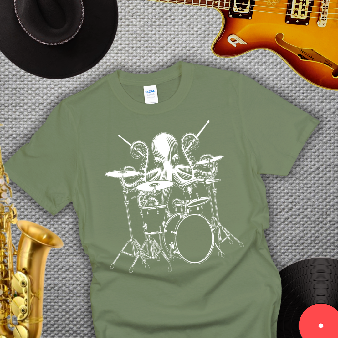 Octopus Drummer T-Shirt