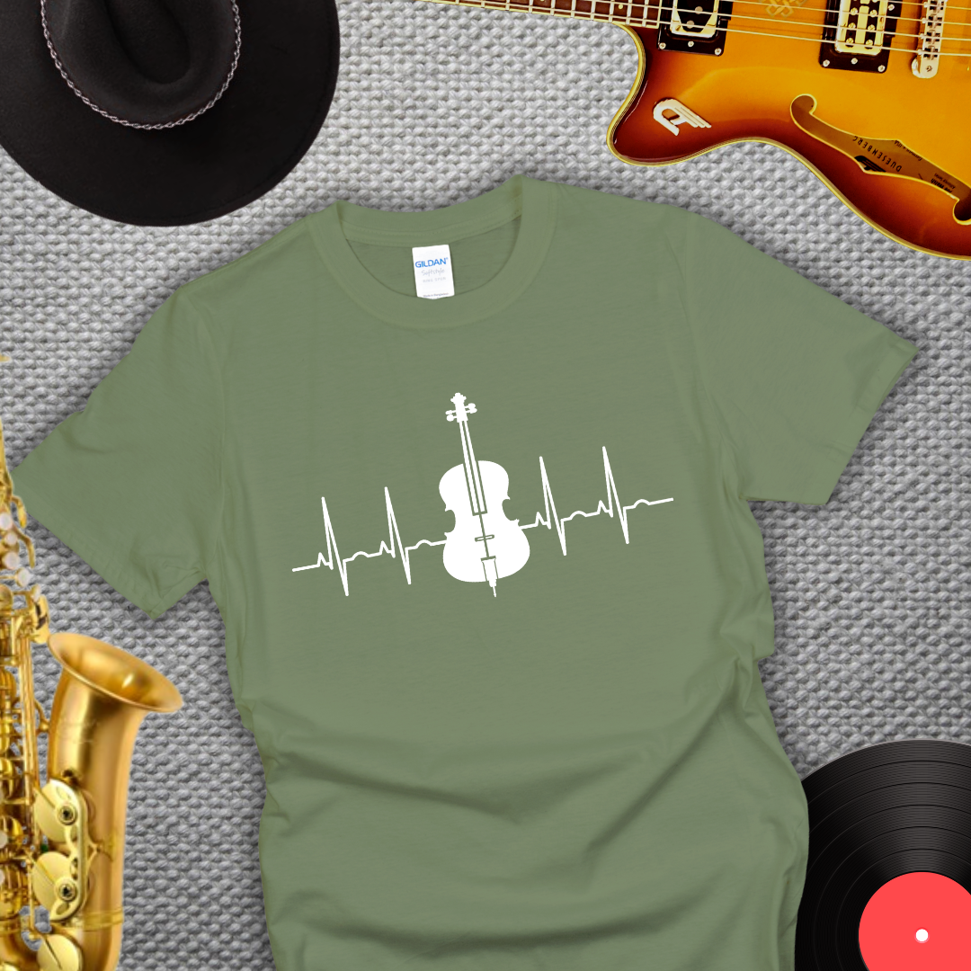 Cello Player Heartbeat T-Shirt