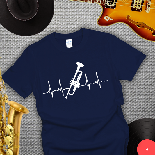 Trumpet Player Heartbeat T-Shirt
