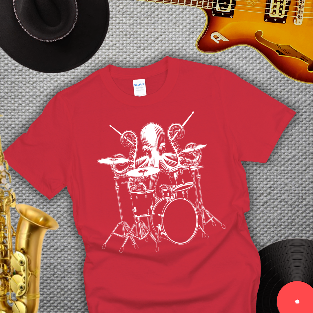 Octopus Drummer T-Shirt