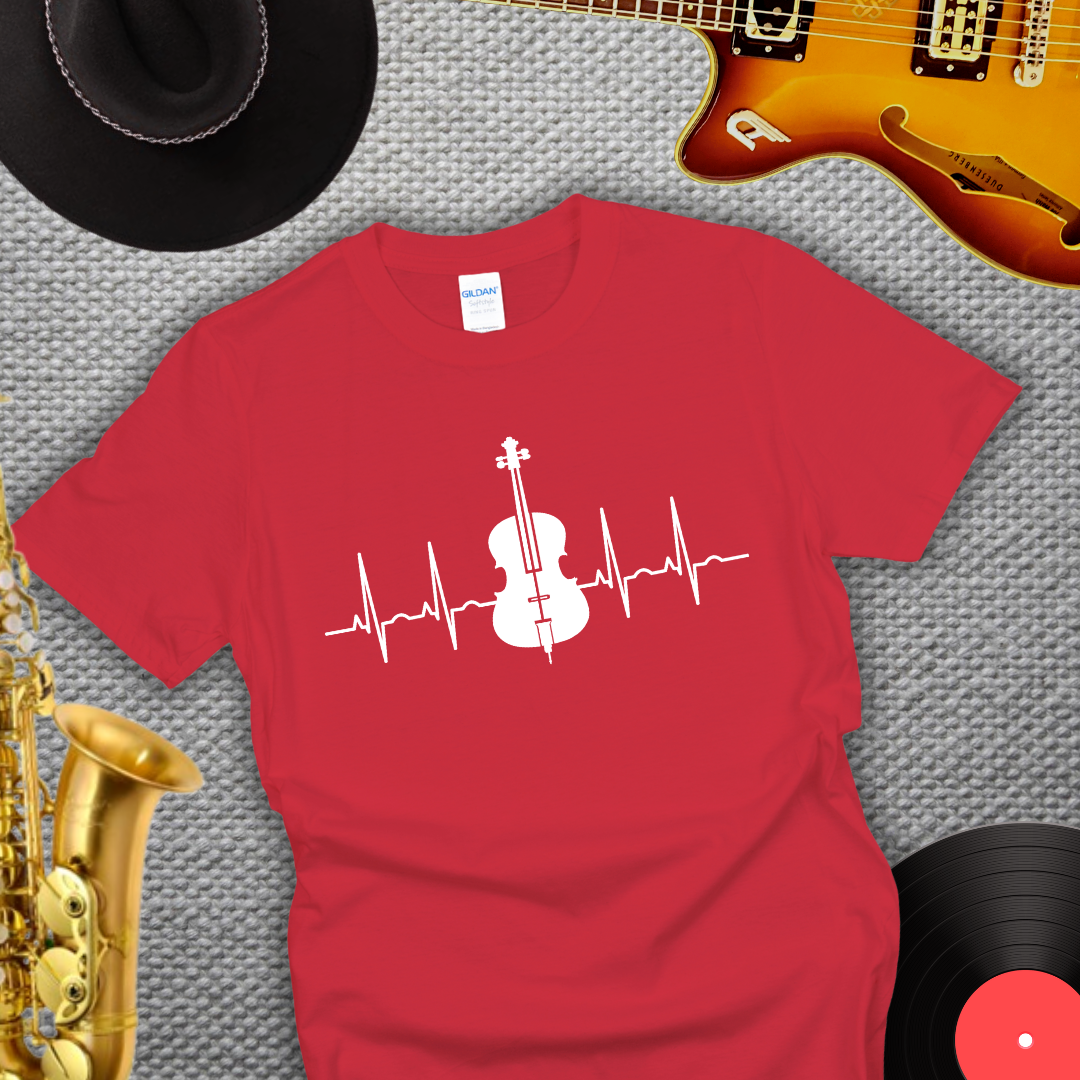 Cello Player Heartbeat T-Shirt