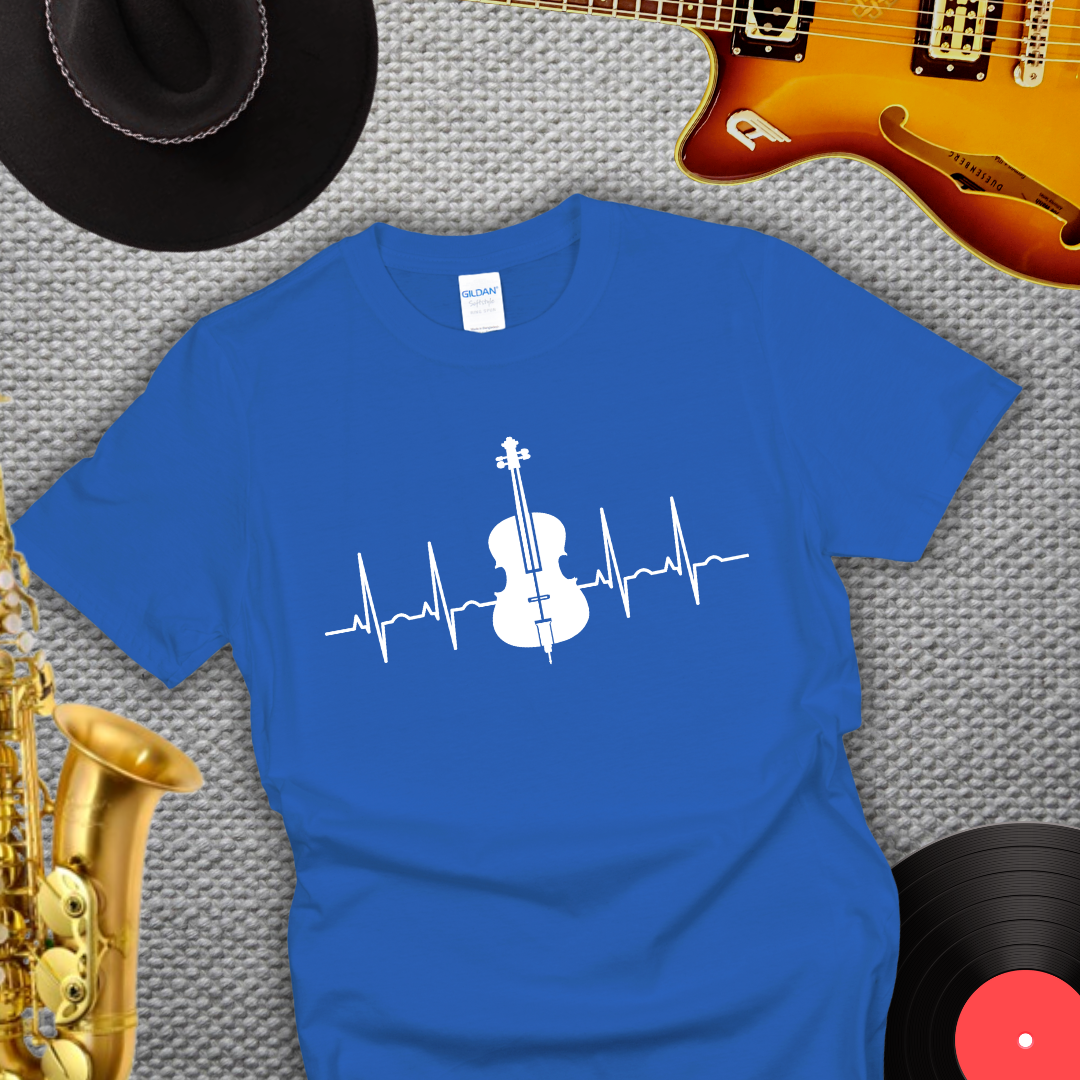 Cello Player Heartbeat T-Shirt